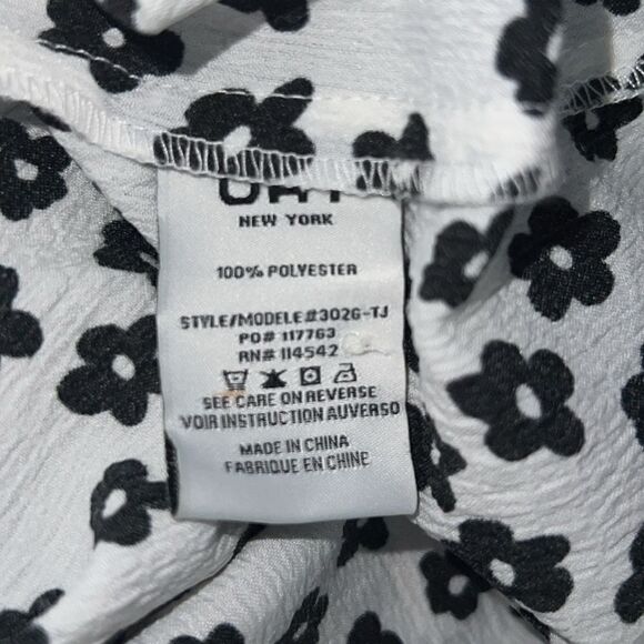OAT NEW YORK Black White Daisy Print Boxy Blouse-S - Picture 9 of 10